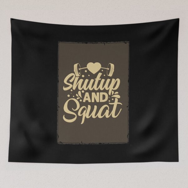 Item preview, Shutup and squat - Crazy gains - Nothing beats the feeling of power that weightlifting, powerlifting and strength training it gives us! A beautiful vintage design representing body positivity! designed and sold by crazycollective.