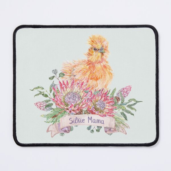 Item preview, Silkie Chicken Mama with Festive Flora designed and sold by becca-boyce.
