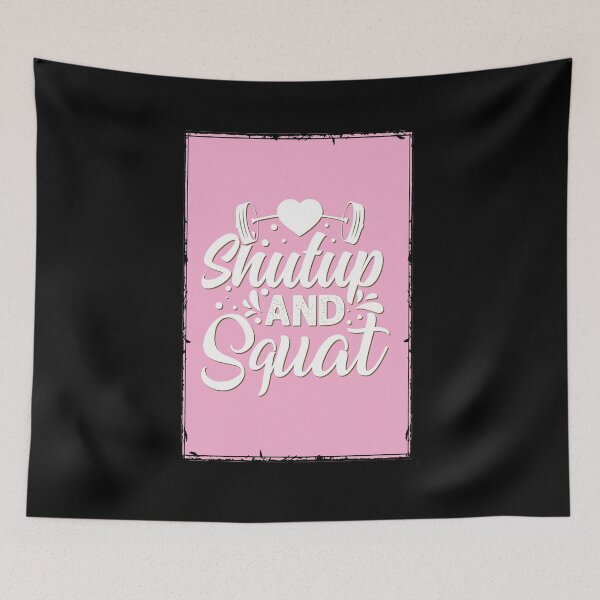 Item preview, Shutup and squat - Crazy gains - Nothing beats the feeling of power that weightlifting, powerlifting and strength training it gives us! A beautiful vintage design representing body positivity! designed and sold by crazycollective.