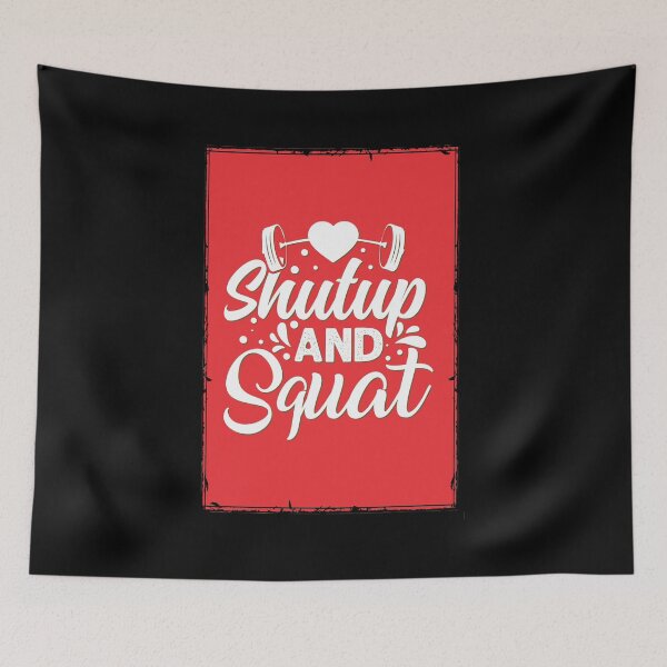 Item preview, Shutup and squat - Crazy gains - Nothing beats the feeling of power that weightlifting, powerlifting and strength training it gives us! A beautiful vintage design representing body positivity! designed and sold by crazycollective.