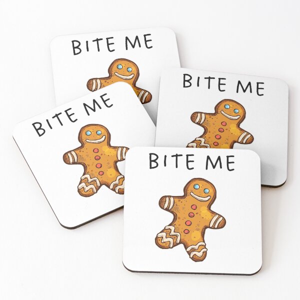 Artikelvorschau, Bite Me Lebkuchenmann Clipart entworfen und verkauft von LiToDesignCo.