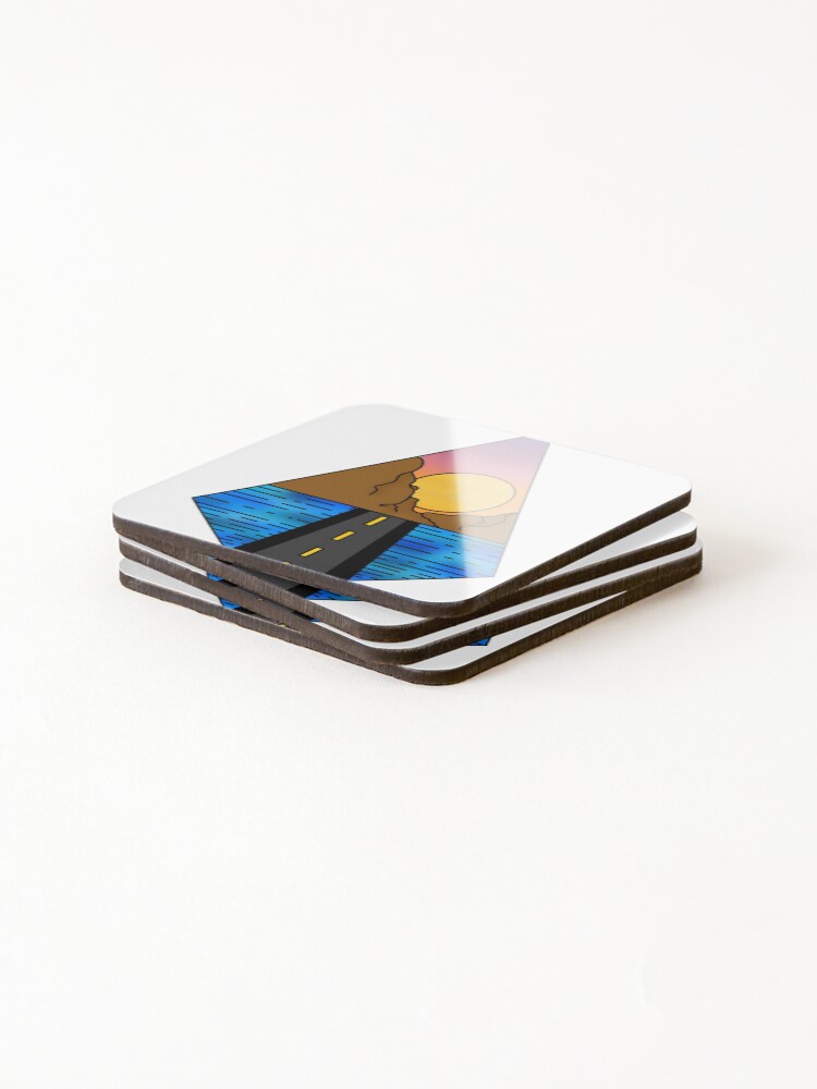 Thumbnail 4 of 5, Coasters (Set of 4), Sunset road designed and sold by RMSdesigns.