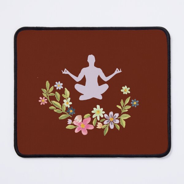 Item preview, Floral Sukhasana Yoga Pose-Red Edition designed and sold by Megan-Alice.