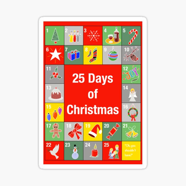 25 Days of Christmas Sticker