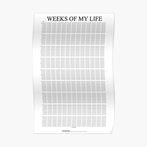 mediano Póster Lifetime 4K Weeks 42 x 58 cm 