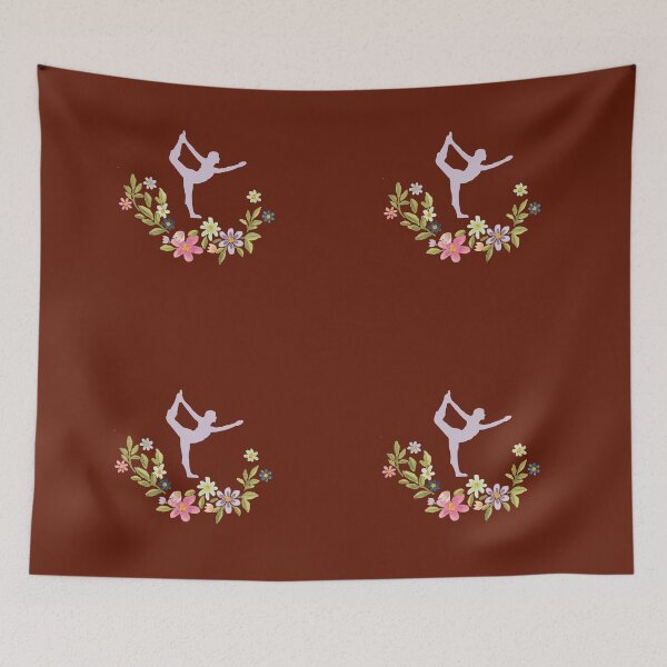 Item preview, Floral Natarajasana Yoga Pose- Red Edition designed and sold by Megan-Alice.