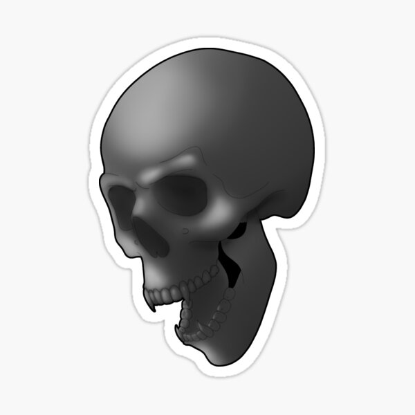 Ein gruseliger Schädel Sticker