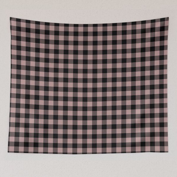 Artikelvorschau, Pink and Black Buffalo Plaid Checkerboard Pattern Pairs Dulux 2022 Popular Colour Pressed Petal - Color Trends entworfen und verkauft von ColorOfTheYears.