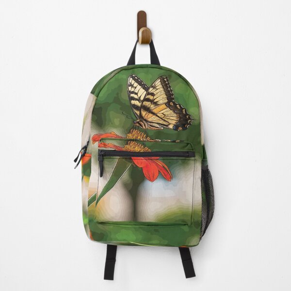 Item preview, Tiger swallowtail butterfly on Mexican sunflower - designed and sold by FelCastro.