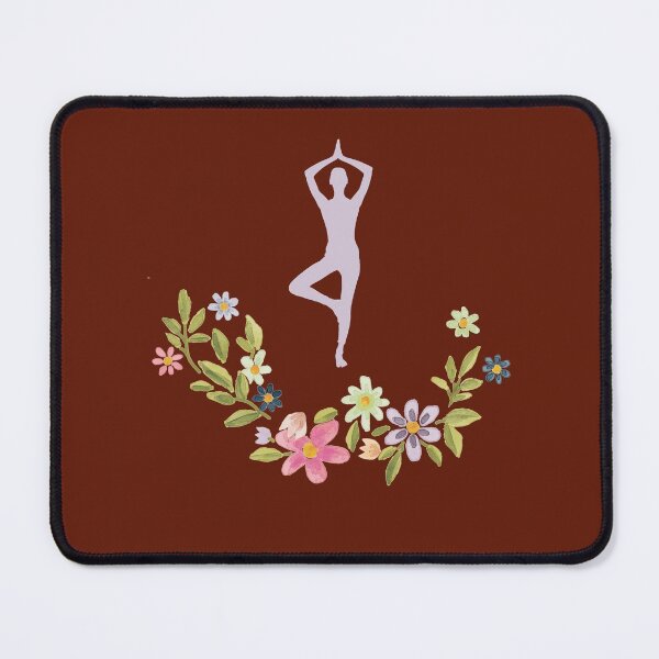 Item preview, Floral Vrikshasana Yoga Pose-Red Edition designed and sold by Megan-Alice.