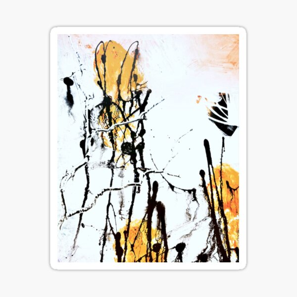 Orange-yellow flowers in the snow Sticker