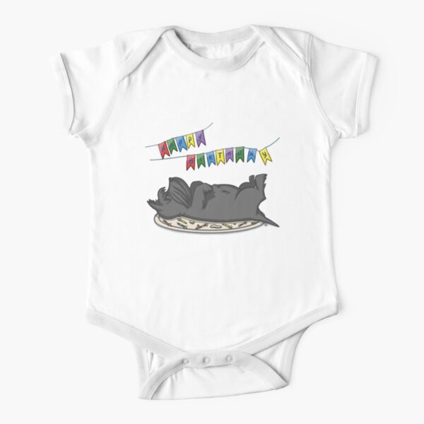 Happy Birthday Cake Short Sleeve Baby One-Piece