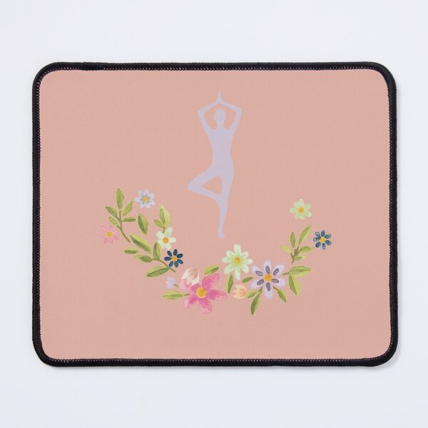 Item preview, Floral Vrikshasana Yoga Pose-Light Pink Edition designed and sold by Megan-Alice.