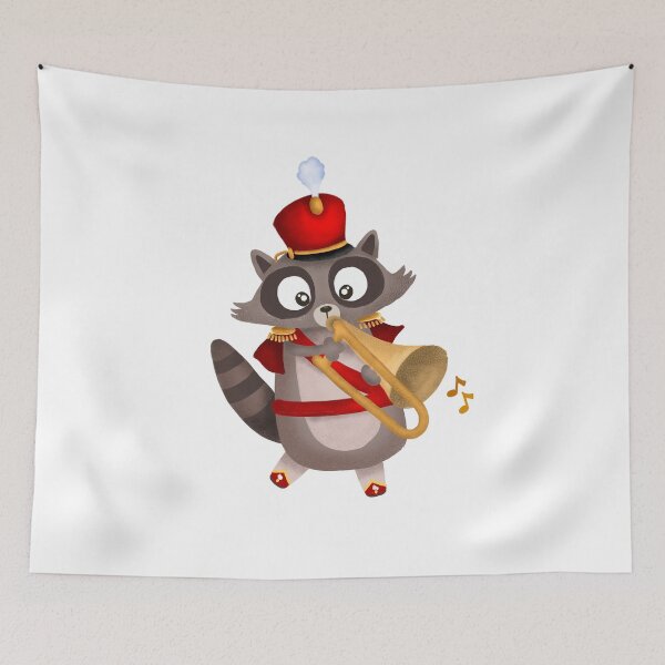 Item preview, Raccoon in Claire de Lune designed and sold by cisviolin.