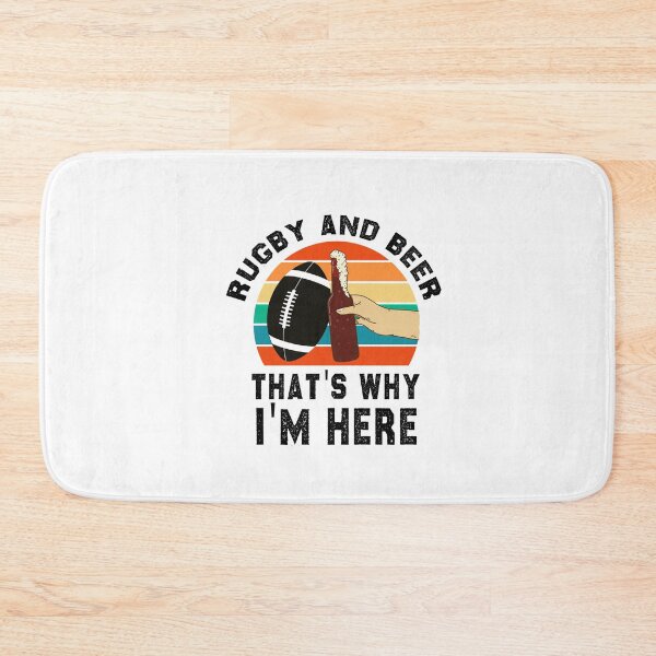 Item preview,  football Rugby and Beer that's why I'm here gift sarcastic offended saying Birthday Meme Girlfriend boyfriend designed and sold by joygift369.
