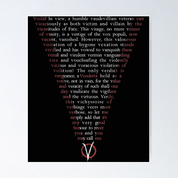 Item preview, V for Vendetta - Who are you   designed and sold by PictoriaUSz.