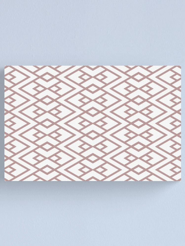 Imagen 1 de 3, Lienzo con la obra Pink and White Diamond Shape Art Deco Pattern Pairs Dulux 2022 Popular Colour Pressed Petal - Color Trends, diseñada y vendida por ColorOfTheYears.