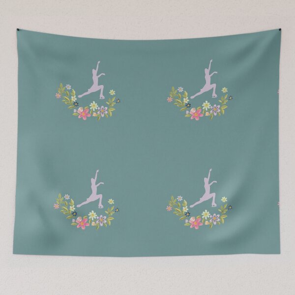 Item preview, Floral Figure Skater- Light Teal Edition designed and sold by Megan-Alice.