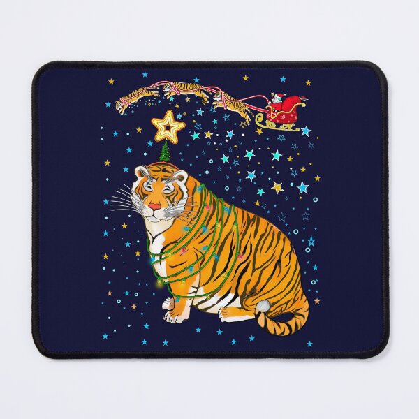 Item preview, Tiger's Christmas tree and Santa/ Year of the Tiger /New Year 2022/ Tiger 2022 designed and sold by saf-saf.