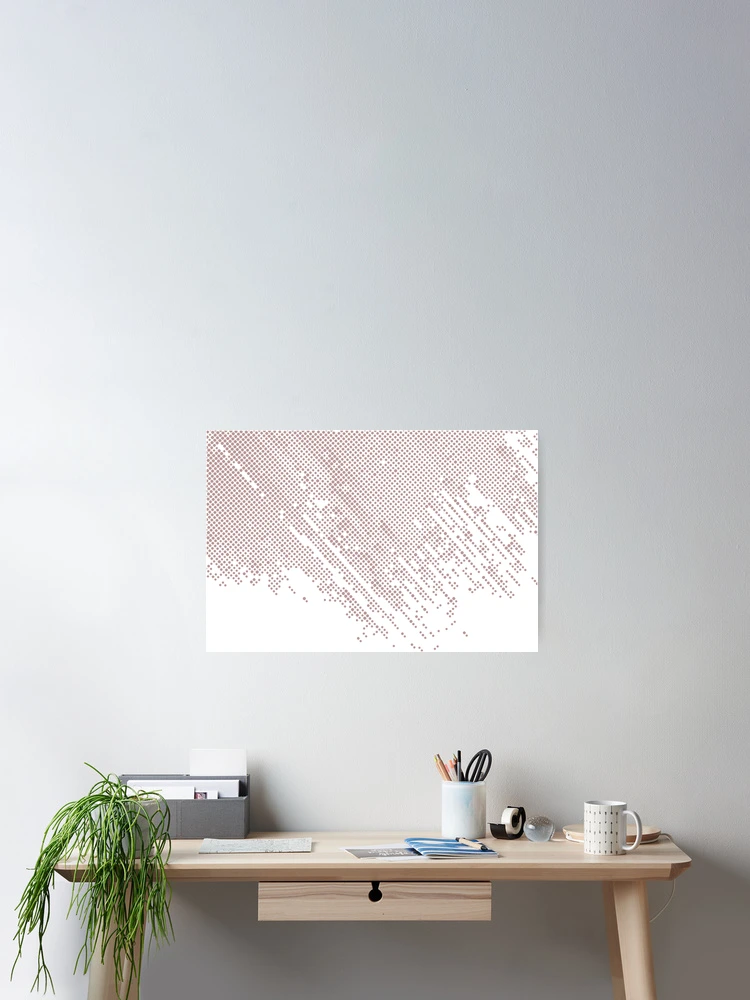 Imagen 2 de 3, Póster con la obra Pink and White Polka Dot Abstract Pattern Pairs Dulux 2022 Popular Colour Pressed Petal - Color Trends, diseñada y vendida por ColorOfTheYears.