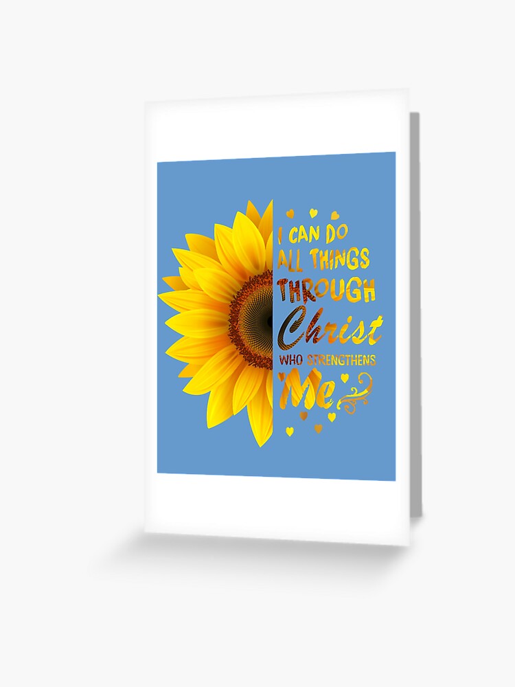 Tarjetas de felicitación «Girasol Puedo hacer todas las cosas» de frankdvm  | Redbubble