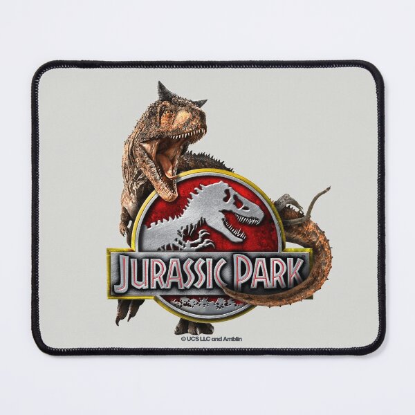 Item preview, Jurassic Park velociraptor with logo design designed and sold by chrlalexandru.