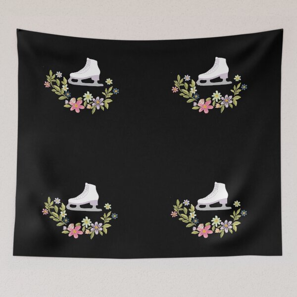 Item preview, Floral Ice Skate- Black Edition designed and sold by Megan-Alice.