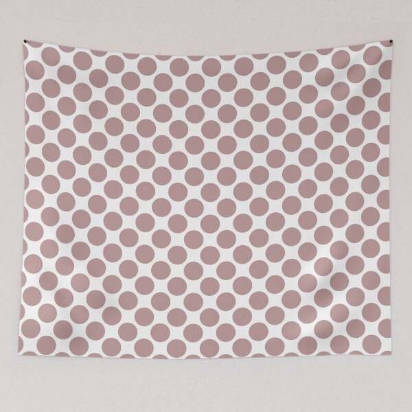 Artikelvorschau, Pink and White Uniform Large Polka Dot Pattern Pairs Dulux 2022 Popular Colour Pressed Petal - Color Trends entworfen und verkauft von ColorOfTheYears.