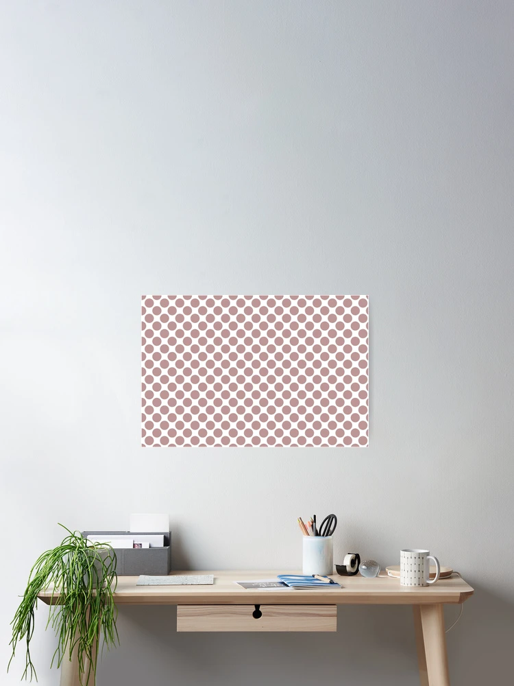 Imagen 2 de 3, Póster con la obra Pink and White Uniform Large Polka Dot Pattern Pairs Dulux 2022 Popular Colour Pressed Petal - Color Trends, diseñada y vendida por ColorOfTheYears.