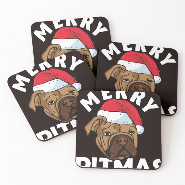 Item preview, Merry Pitmas Pitbull Dog Ugly Christmas Sweater Tree Dogs T-Shirt designed and sold by NextEvoluDesign.