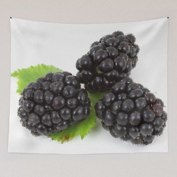 Item preview, Three Perfect Blackberries designed and sold by MathenaArt.