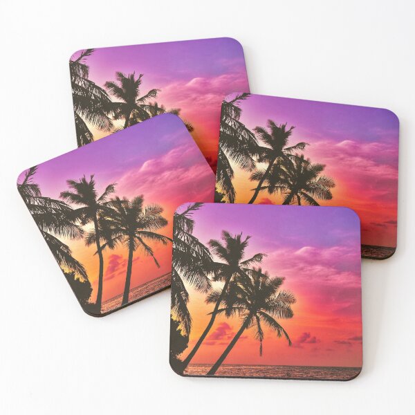 Item preview, Tropical Sunset Palm Trees Purple and Orange designed and sold by SYNTASTIC.
