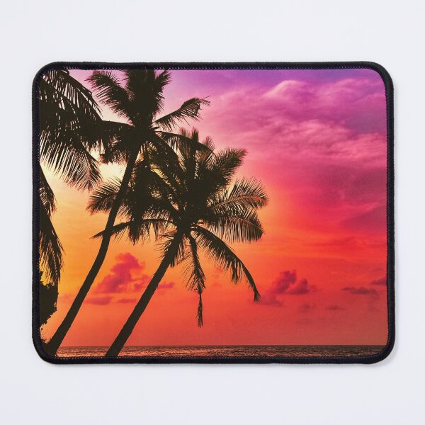 Item preview, Tropical Sunset Palm Trees Purple and Orange designed and sold by SYNTASTIC.