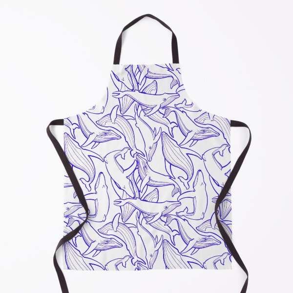 Artikelvorschau, Buckelwal Blue Linework All Over Print entworfen und verkauft von RJKpoyp.
