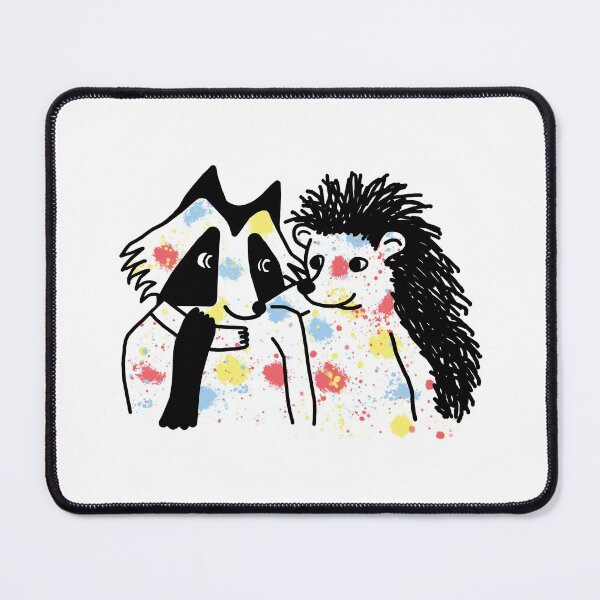 Item preview, hedgehog and raccoon  designed and sold by dora6.