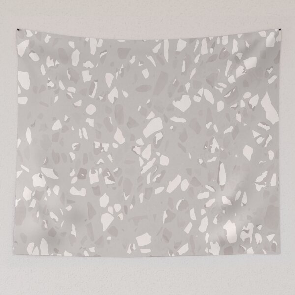 Item preview, Grey and White Terrazzo stone fragments pattern  designed and sold by Abbara.