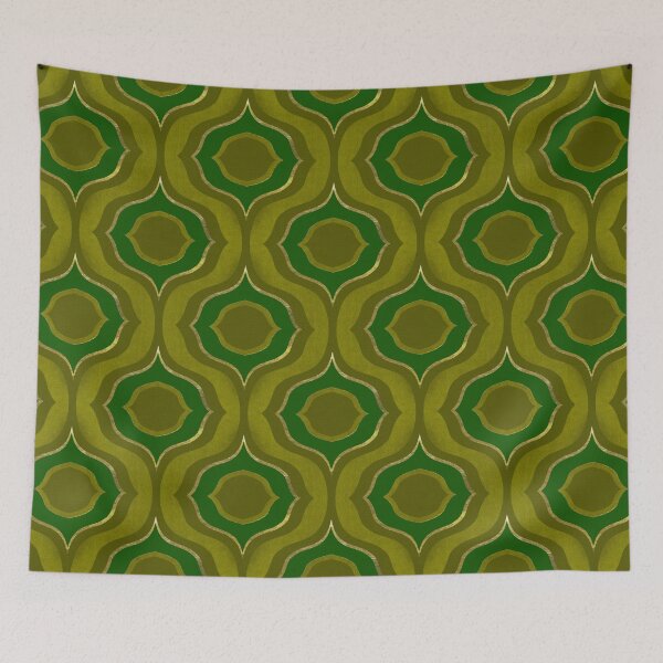 Item preview, 60's Tessellation // Avocado Green designed and sold by The Wellington Boot.