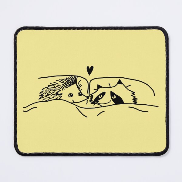 Item preview, hedgehog and raccoon drawing  designed and sold by dora6.