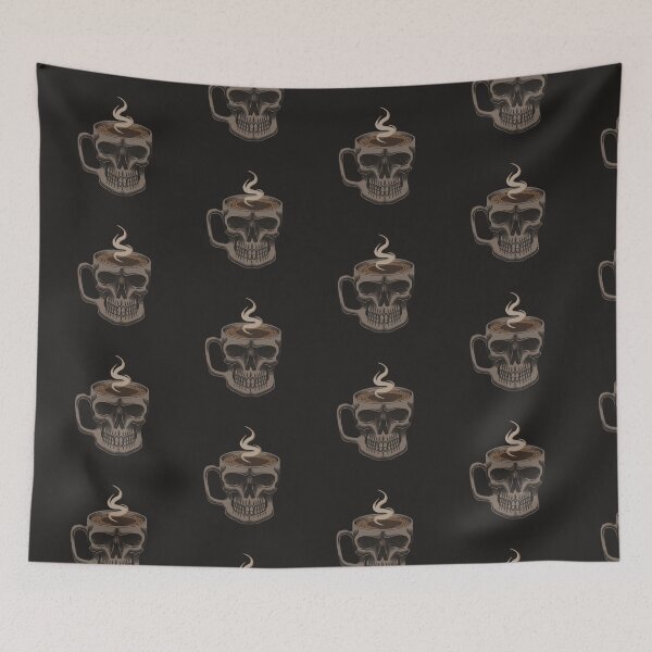 Item preview, COFFEE GLASS SKULL designed and sold by GamaArtDesign.