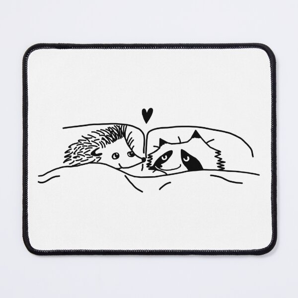 Item preview, hedgehog and raccoon drawing designed and sold by dora6.