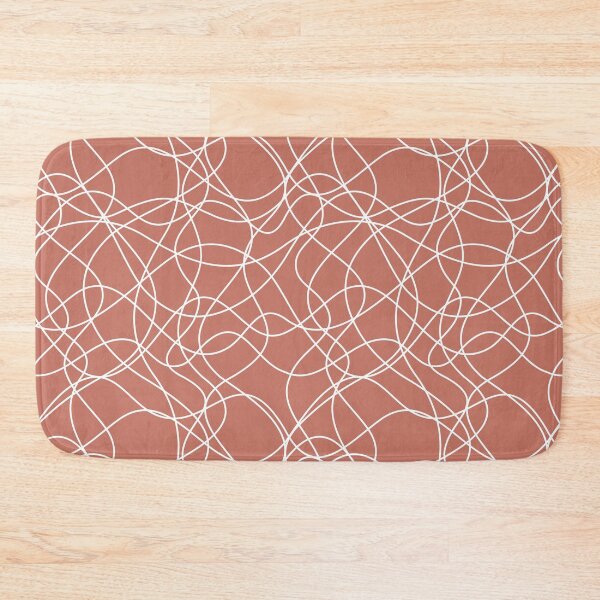 Item preview, Pink and White Scribble Hand Drawn Mosaic Pattern Pairs Dulux 2022 Popular Colour Blood Orange - Color Trends designed and sold by ColorOfTheYears.