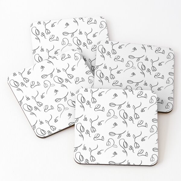 Item preview, Ink floral print designed and sold by TurtleduckDes.