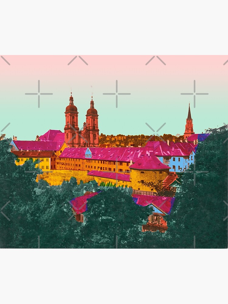 "Nostalgic cityscape of St Gallen Monastery, beautiful architecture