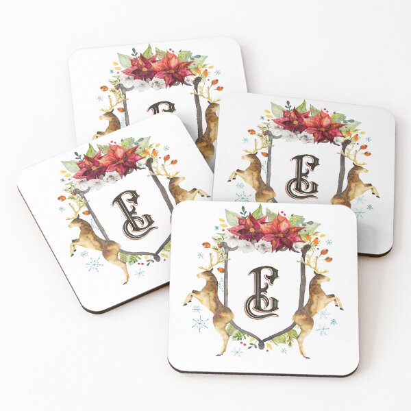 Item preview, Cresta del monograma E con ciervo designed and sold by Red Barn Co-Op.