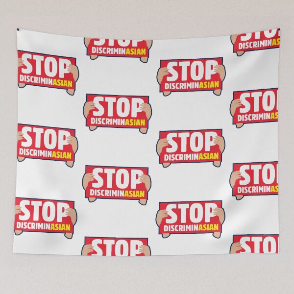 Item preview, Stop Discrimination Stop AAPI Hate Protect Asian Lives designed and sold by StickerbashCo.