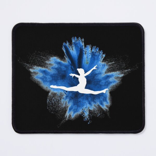 Item preview, Gymnast silhouette blue explosion designed and sold by FurioInc.