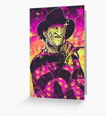 Neon Horror: Freddy Greeting Card