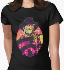 Neon Horror: Freddy Women's Fitted T-Shirt