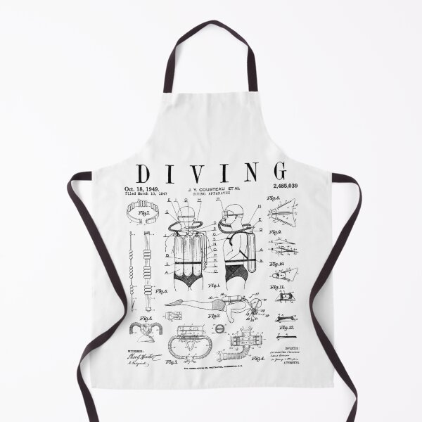 Item preview, Diving Equipment Diver Vintage Patent Drawing Print designed and sold by GrandeDuc.