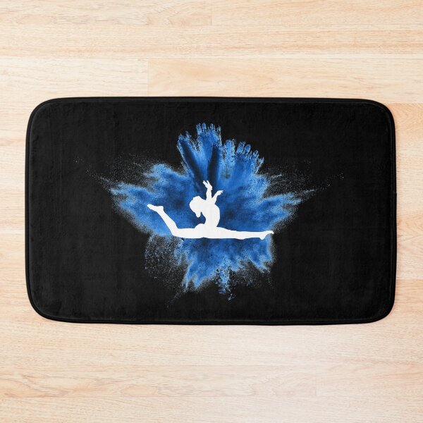 Item preview, Gymnast silhouette blue explosion designed and sold by FurioInc.